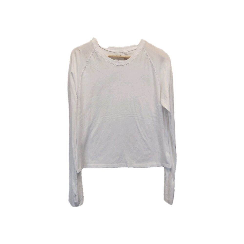 CALIA Women's Seamless Long Sleeve Running Tee White Powdered Sugar XL